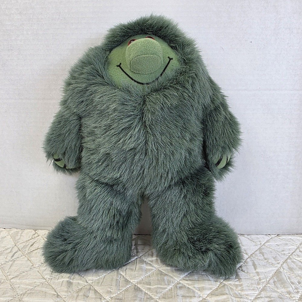 Vintage Muzzy Plush 12" BBC French Learning 90s The Green Monster Early Learning